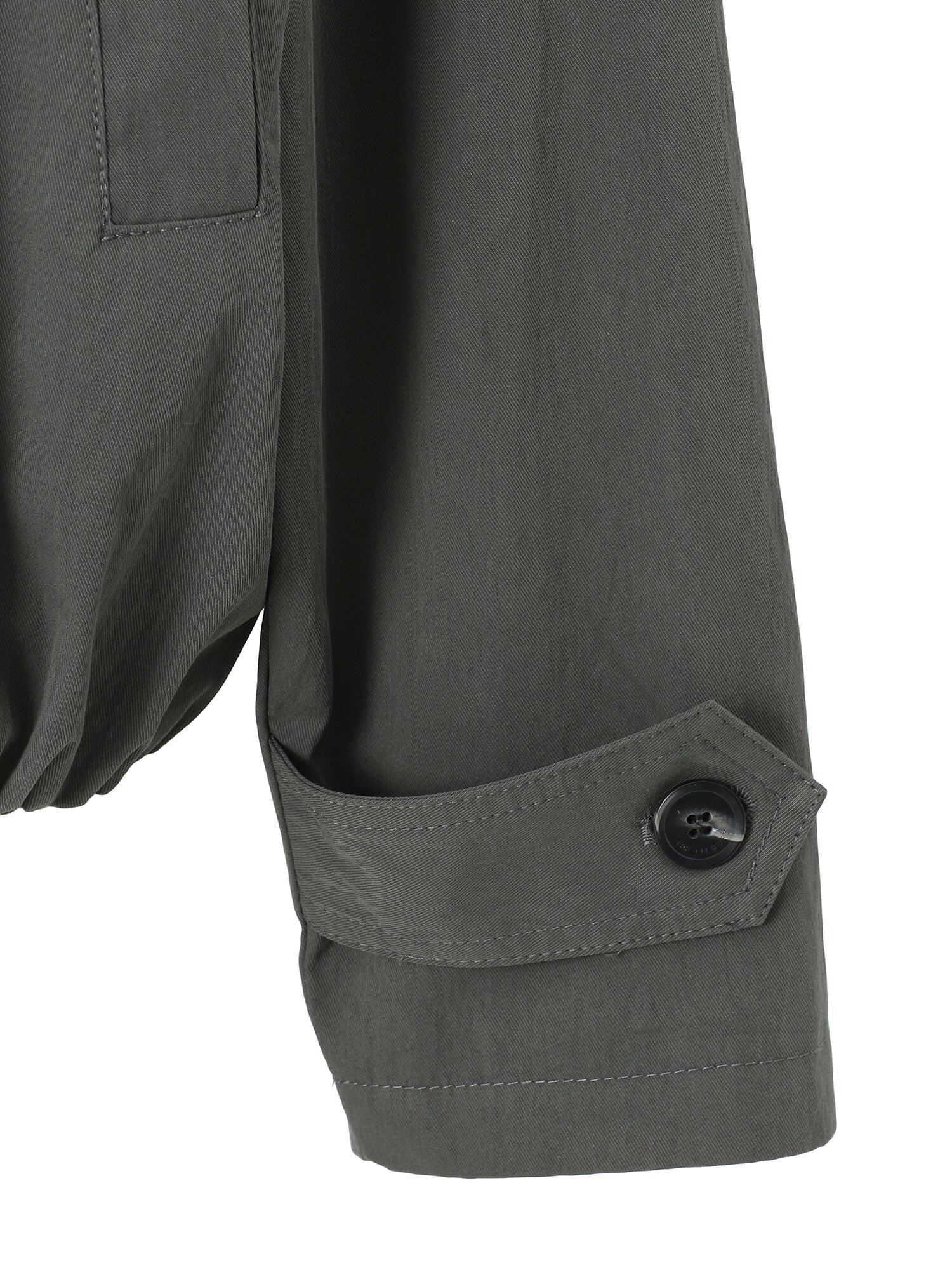 밴딩 싱글 칼라 숏 트렌치 코트 (DARK GREY)