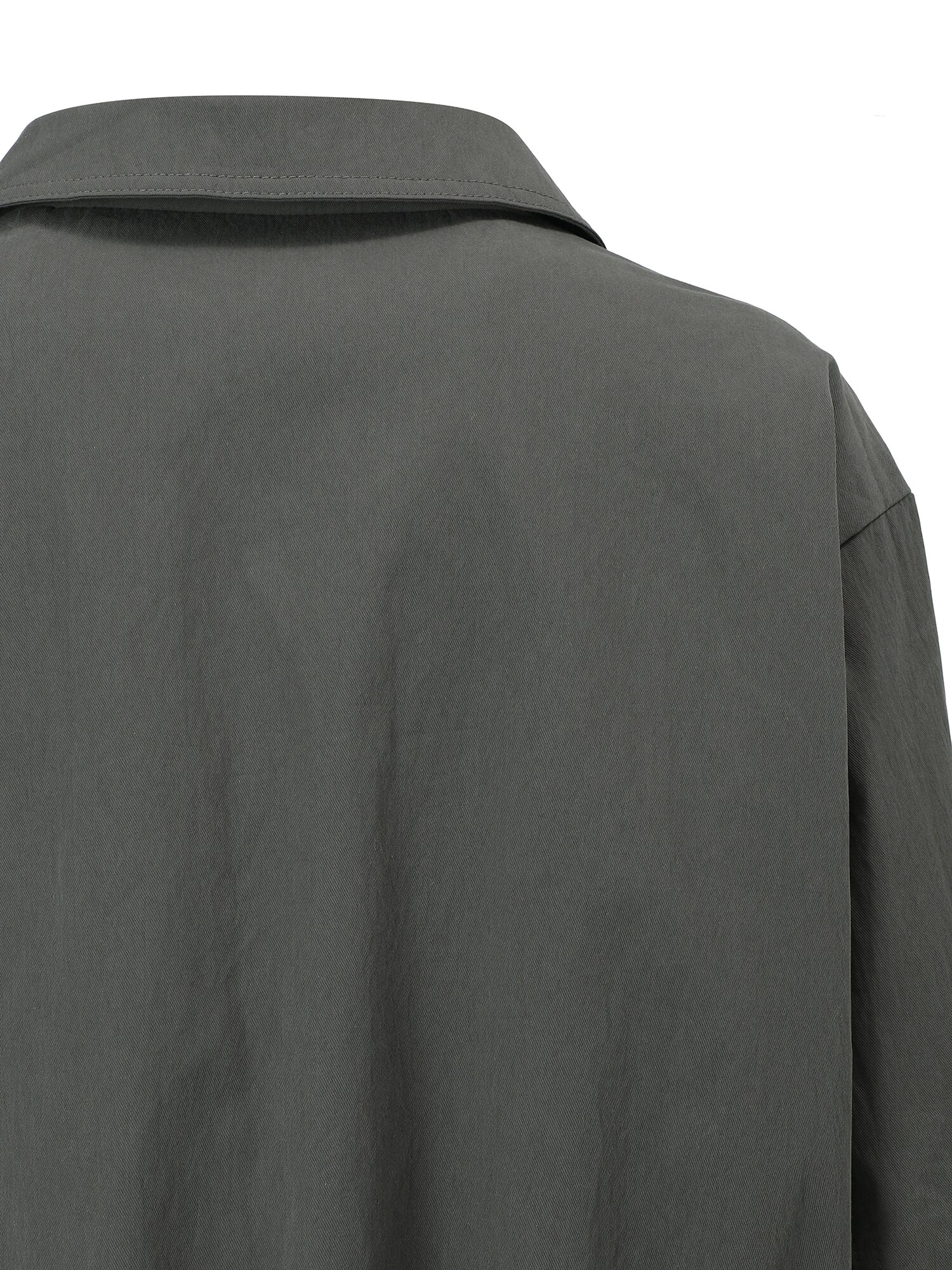 밴딩 싱글 칼라 숏 트렌치 코트 (DARK GREY)