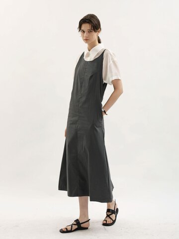 WD_Minimal sleeveless flare dress_2color