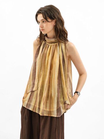 WD_Flowy halter sleeveless top_BEIGE