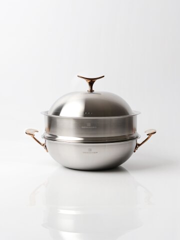 통5중 316 스텐 냄비 24cm 양수 웍 냄비 찜기 스티머 세트