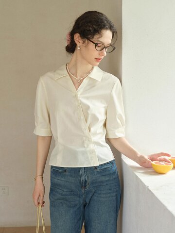 SR_Waist-cuff shirt_2color