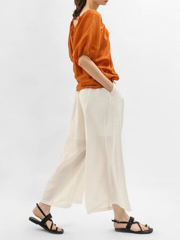 WD_Crinkle wide leg pants_IVORY