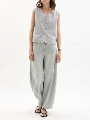 WD_Barrel leg denim pants_BLUE