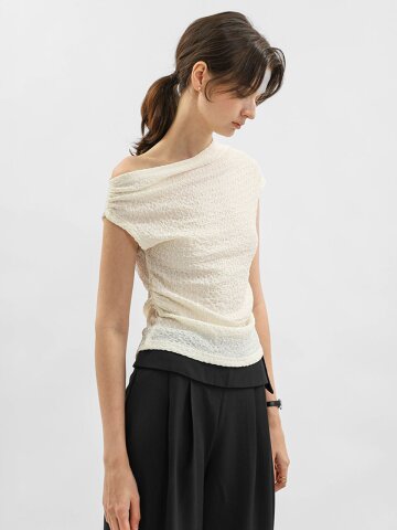 WD_Drape off shoulder top_IVORY