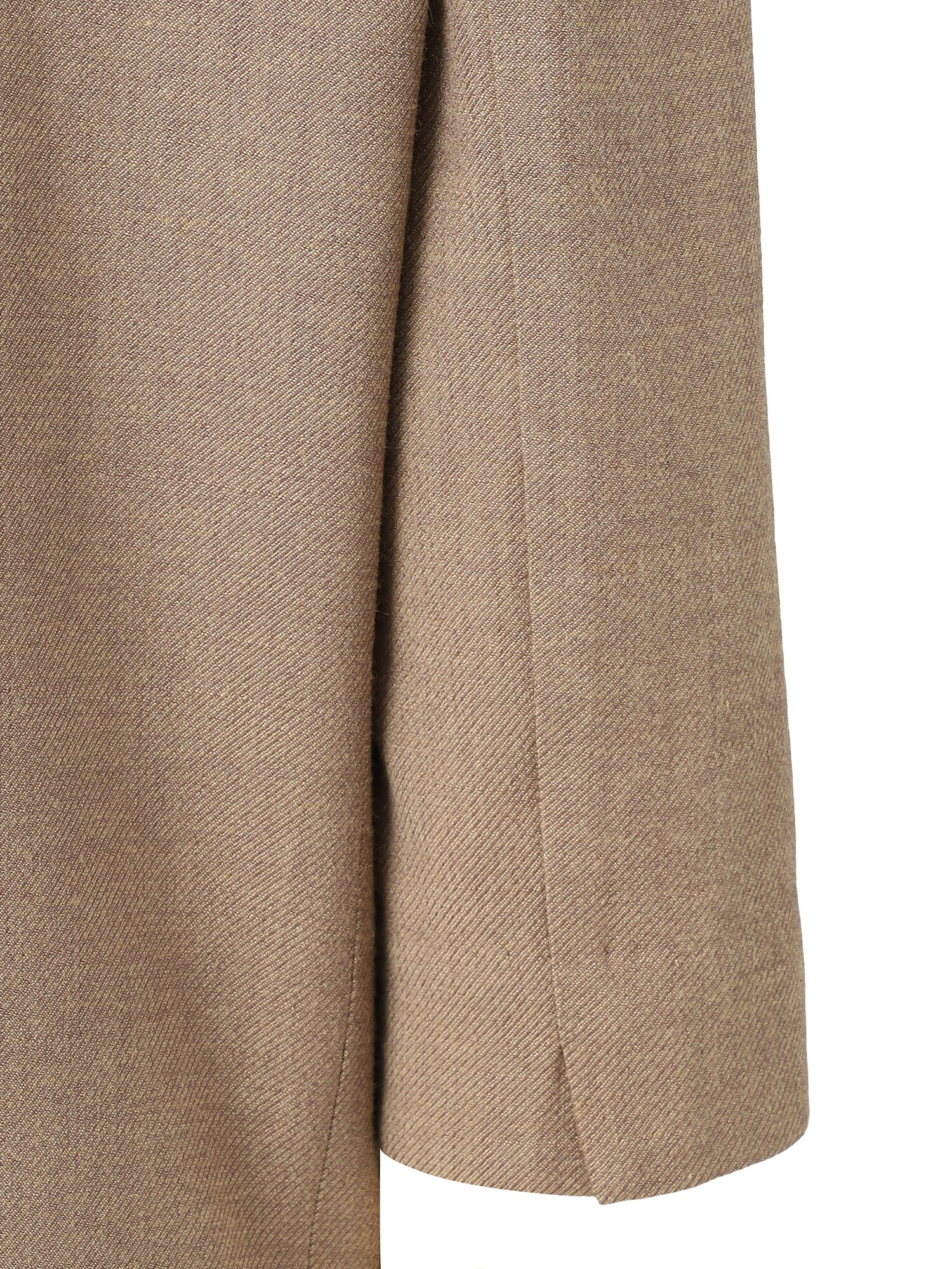 린넨 블렌드 7부 소매 테일러드 재킷 (BROWN)