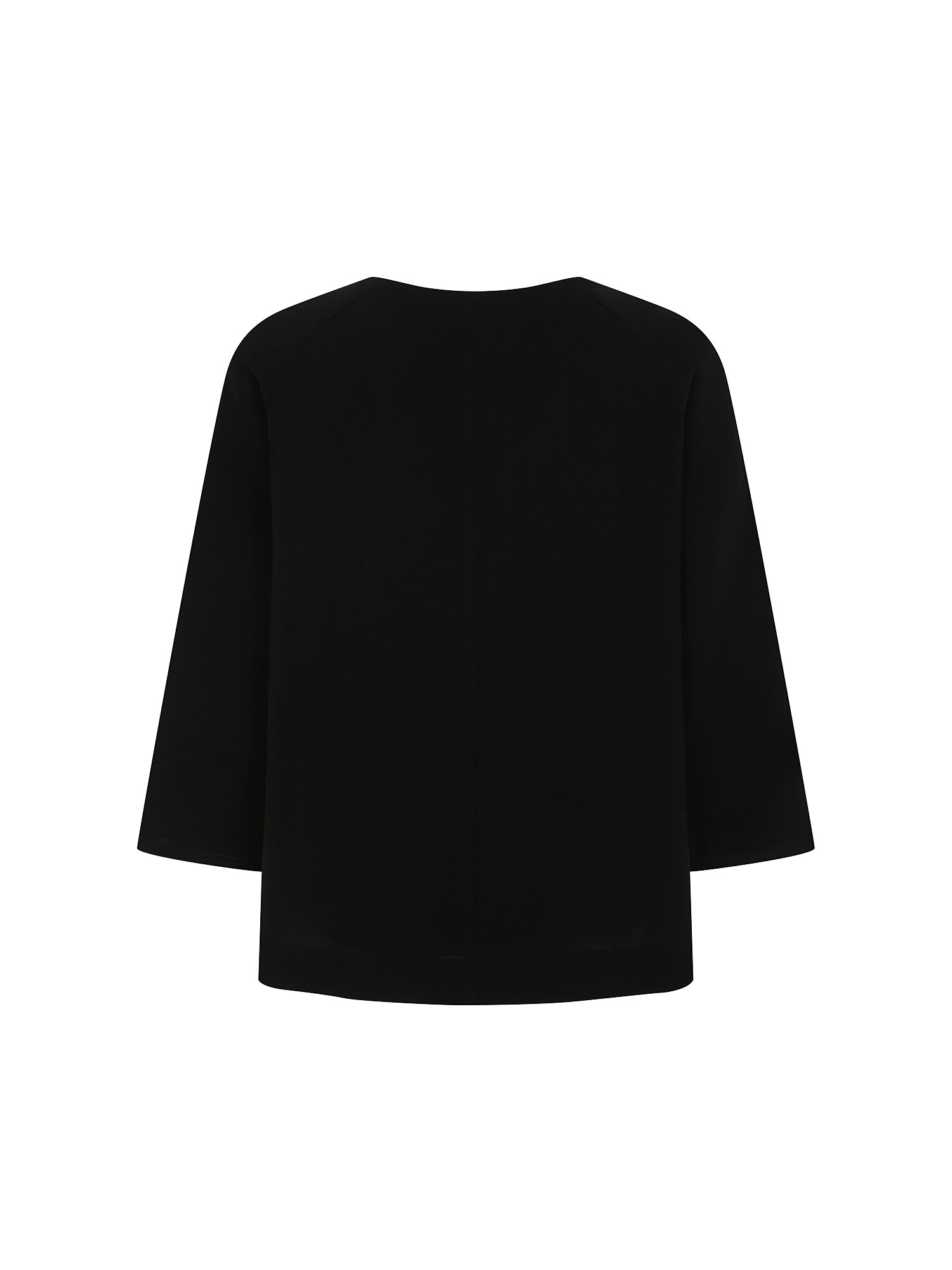 루즈핏 7부 라운드넥 재킷 (BLACK)