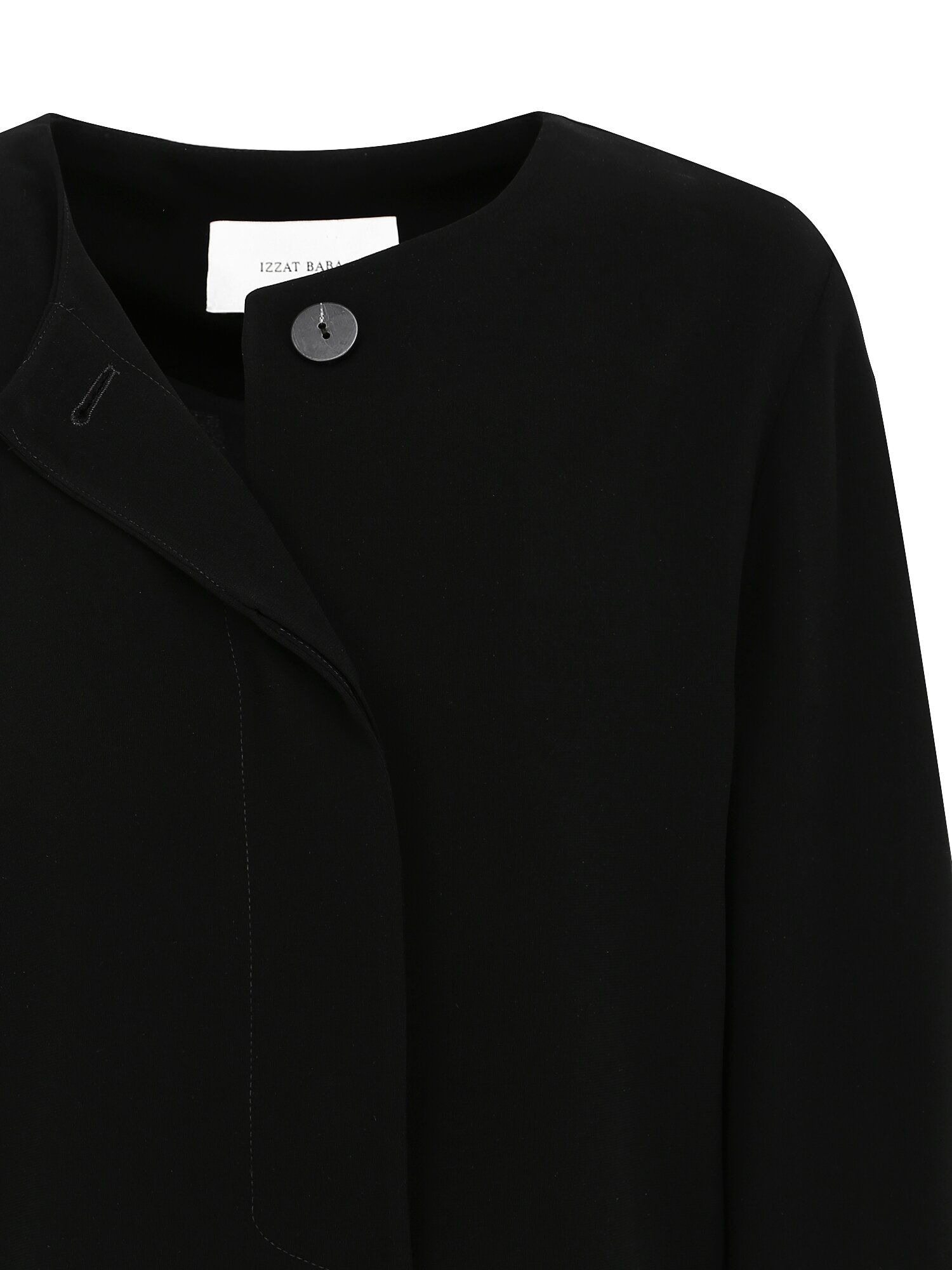 루즈핏 7부 라운드넥 재킷 (BLACK)