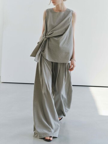 TG_Cozy wide banding pants_2color