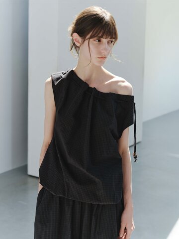 TG_String two-way sleeveless blouse_2color