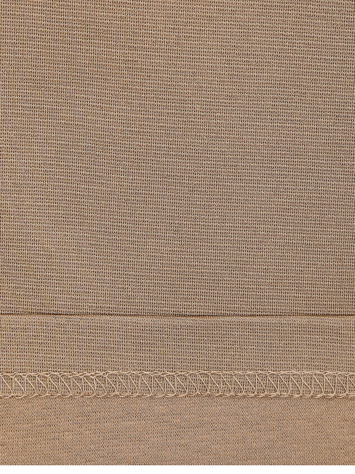 코튼 로고 자수 스티치 티셔츠 (BEIGE)