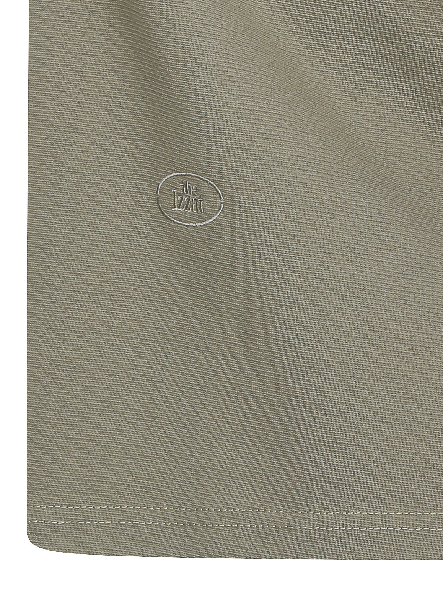 코튼 로고 자수 스티치 티셔츠 (KHAKI)
