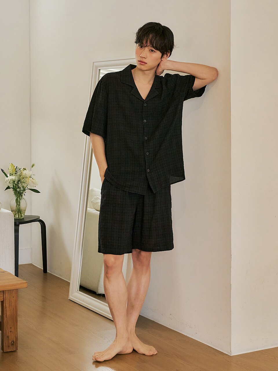 밀라 반팔 남성페어 블랙 (40수)