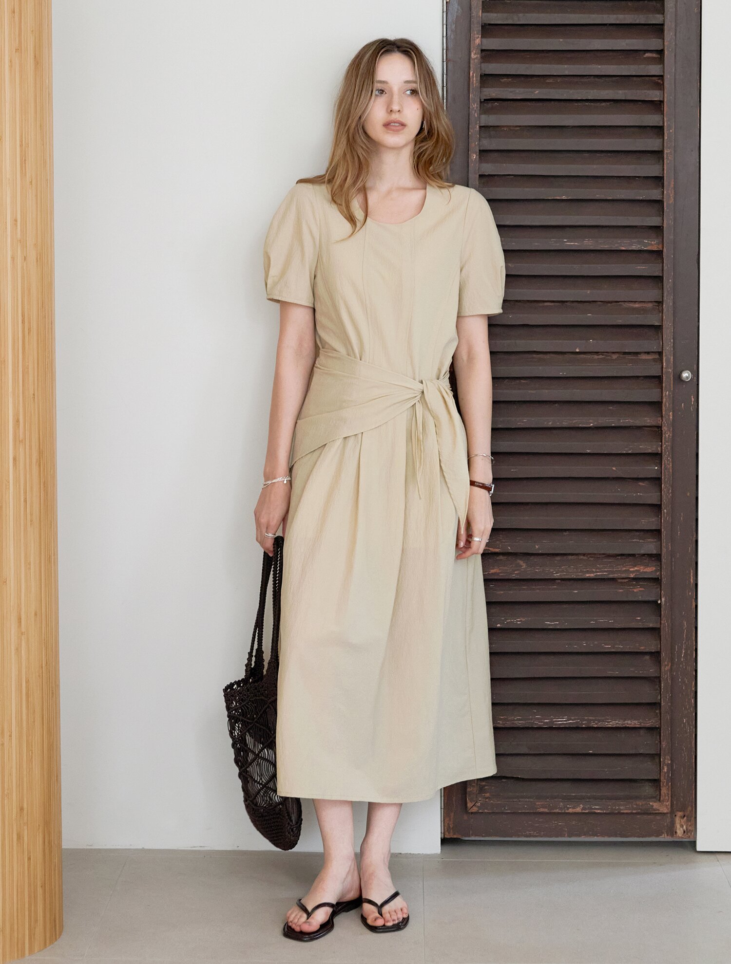 투웨이 스카프 원피스세트 BEIGE