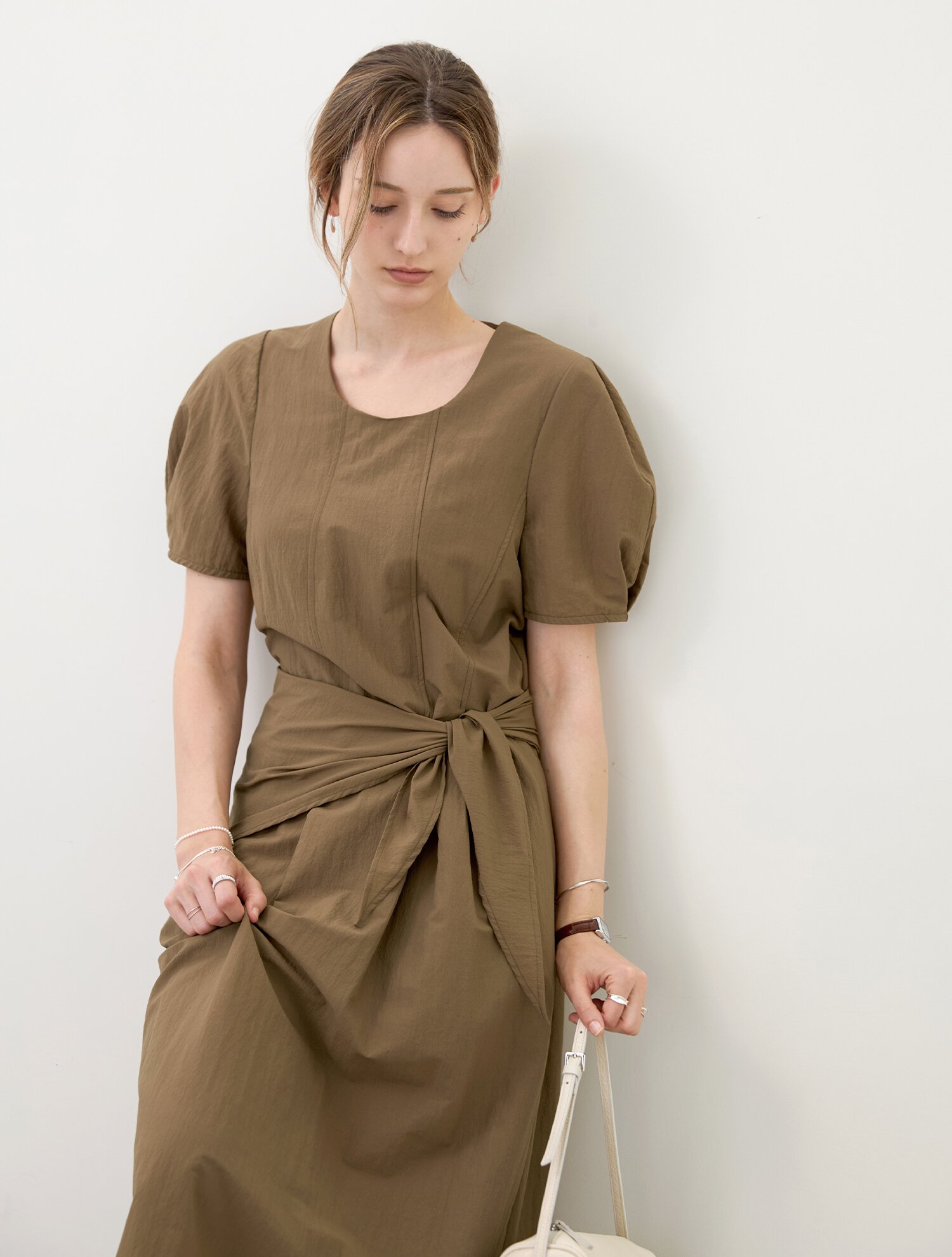 투웨이 스카프 원피스세트 BROWN