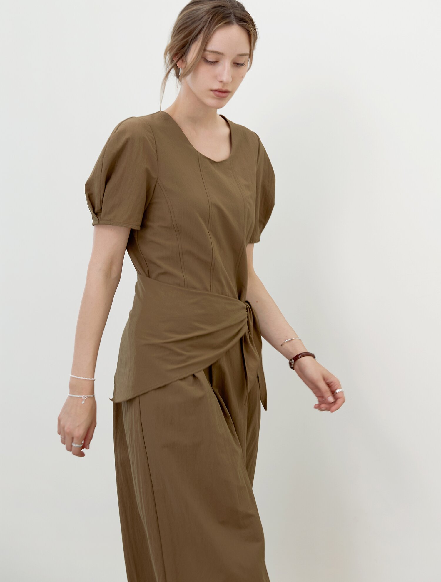 투웨이 스카프 원피스세트 BROWN