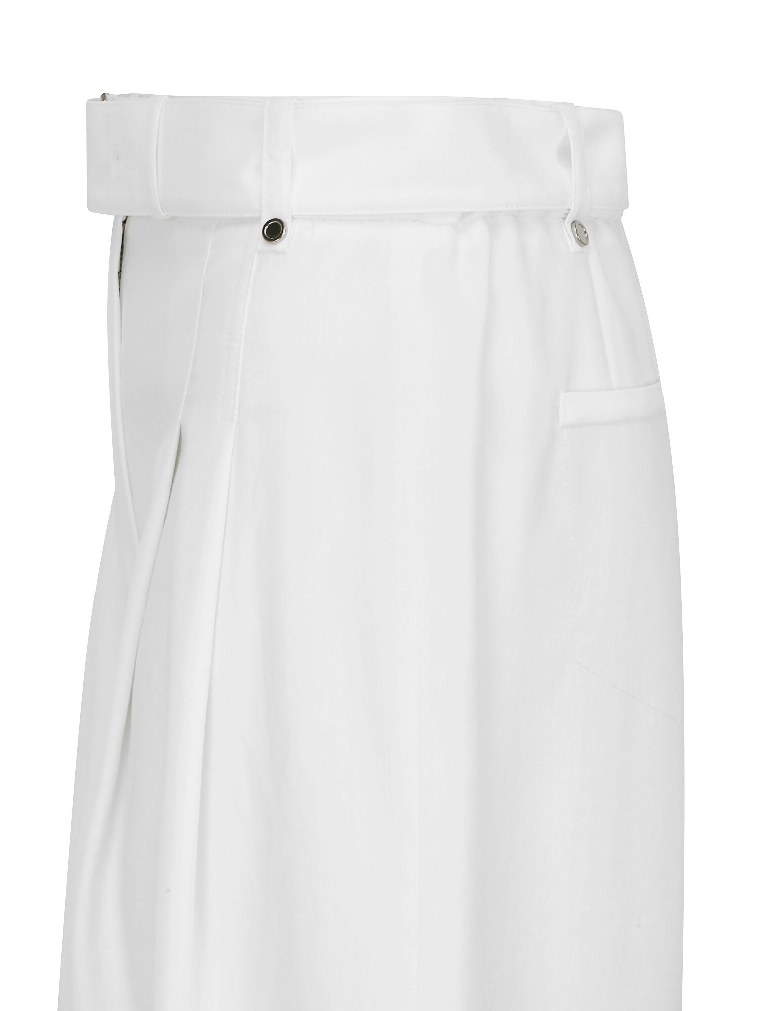 린넨 투턱 백 밴딩 와이드 팬츠 (WHITE)