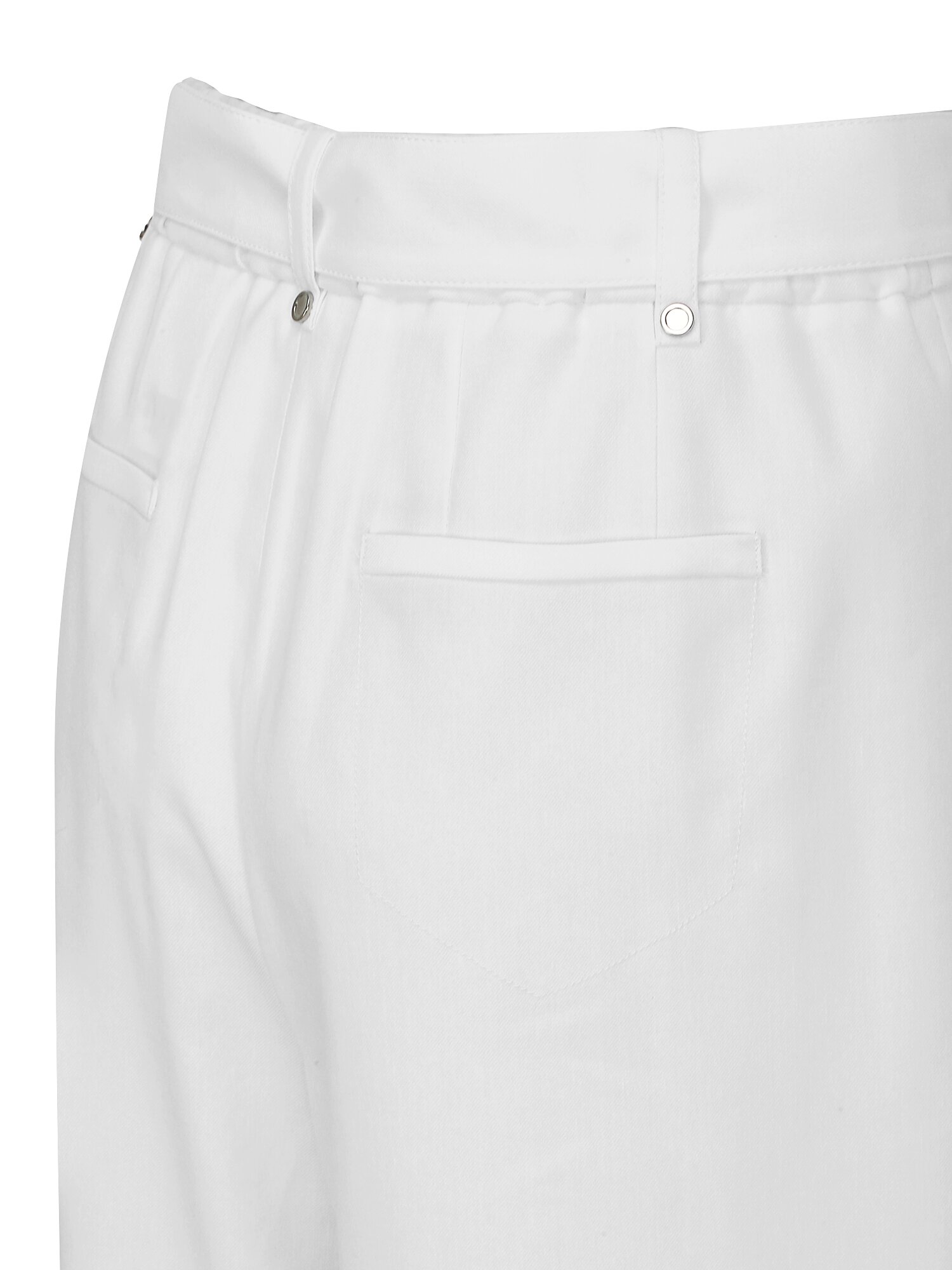 린넨 투턱 백 밴딩 와이드 팬츠 (WHITE)