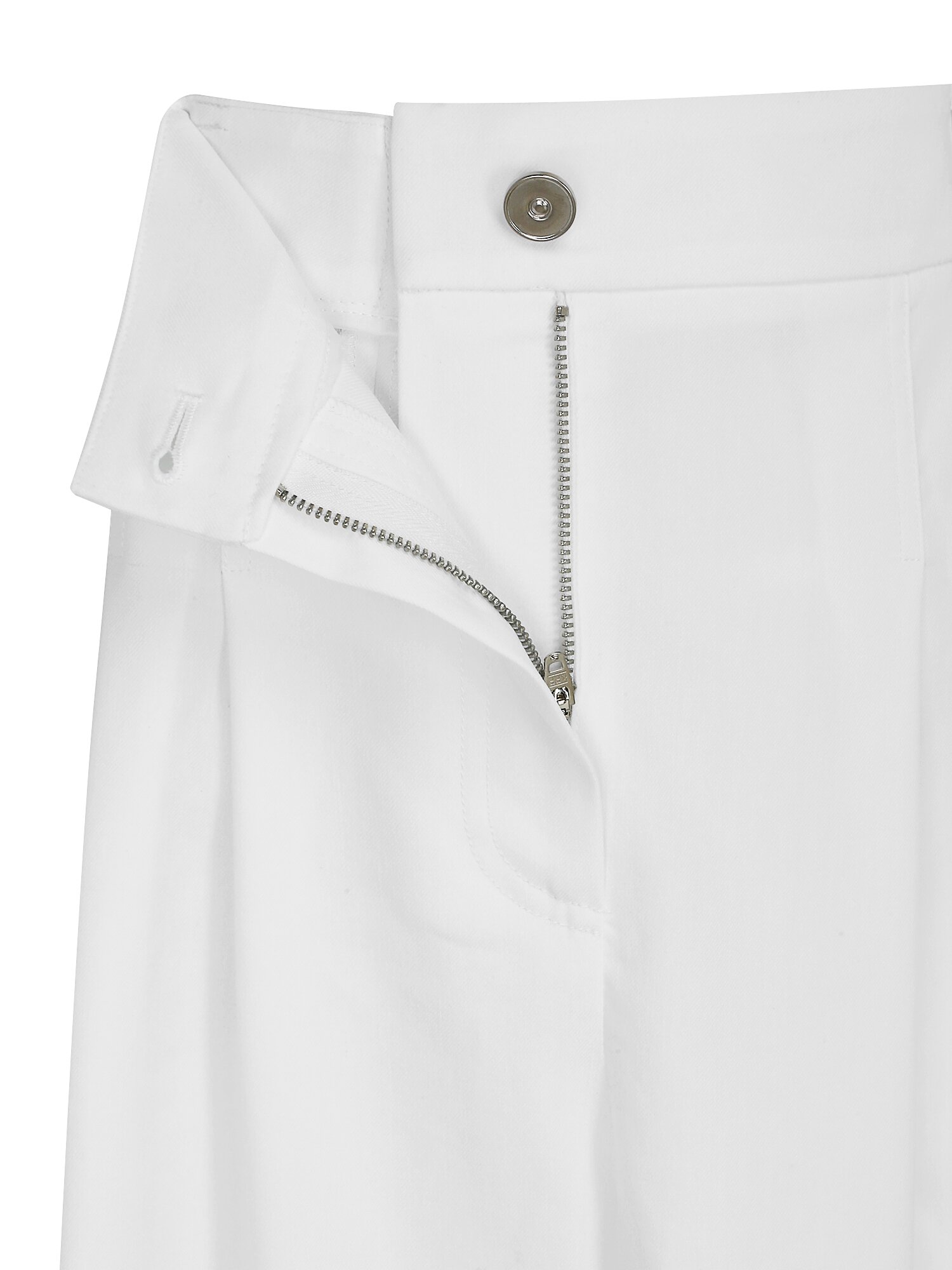 린넨 투턱 백 밴딩 와이드 팬츠 (WHITE)