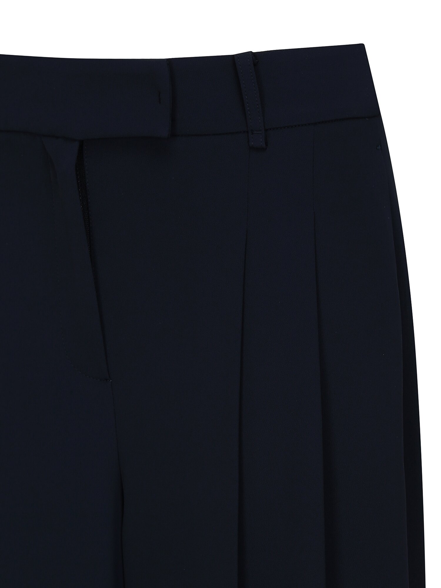 투턱 와이드 퀼로트 팬츠 (DARK NAVY)