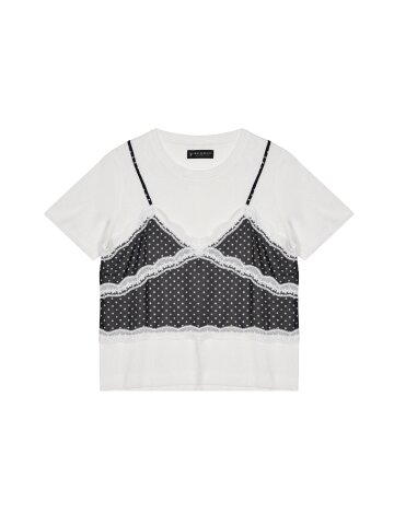 COCO LAYERED T-SHIRT [WHITE]