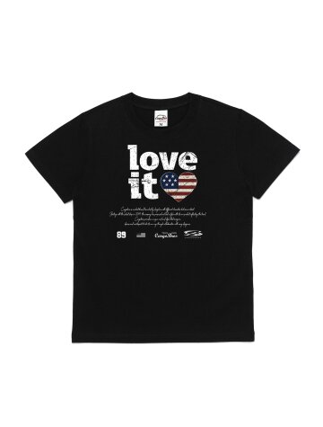 빈티지 하트 플래그 아카이브 우먼 반팔티 (블랙)