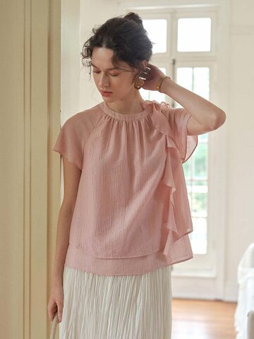SR_Double-layer ribbon top_2color