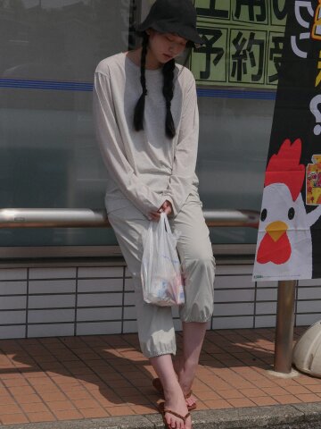 Summer Easy Banding Pants_LIGHT GREY