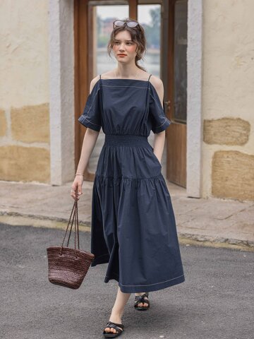 DA_Pure sleeveless dress_NAVY