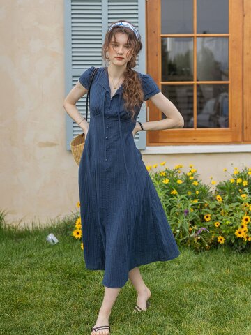 DA_Slim a-style long dress