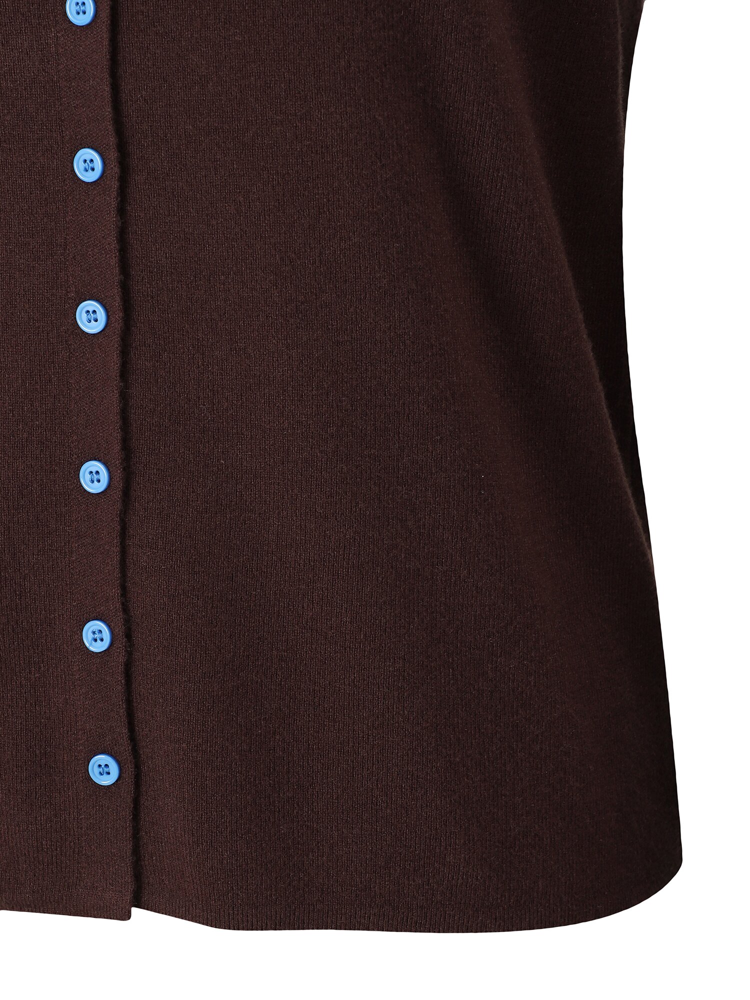 라운드넥 버튼 포인트 니트 가디건 (BROWN)