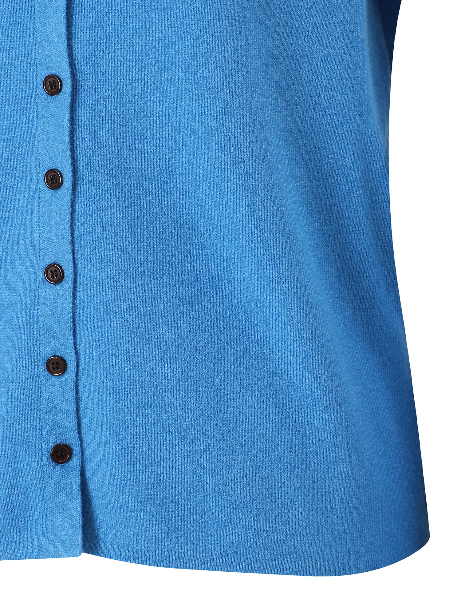 라운드넥 버튼 포인트 니트 가디건 (BLUE)