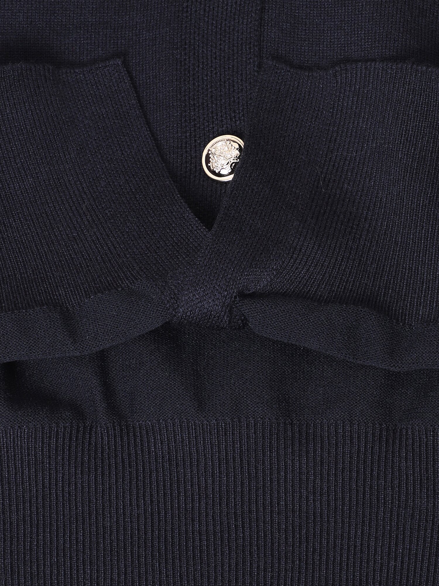 데님 칼라 스트라이프 니트 가디건 (NAVY)