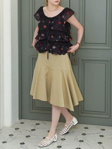 DD_Handkerchief hem skirt_BEIGE