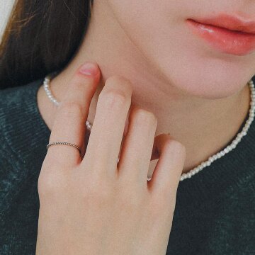 제이로렌 슬림 인클라인 실버 반지 R0713