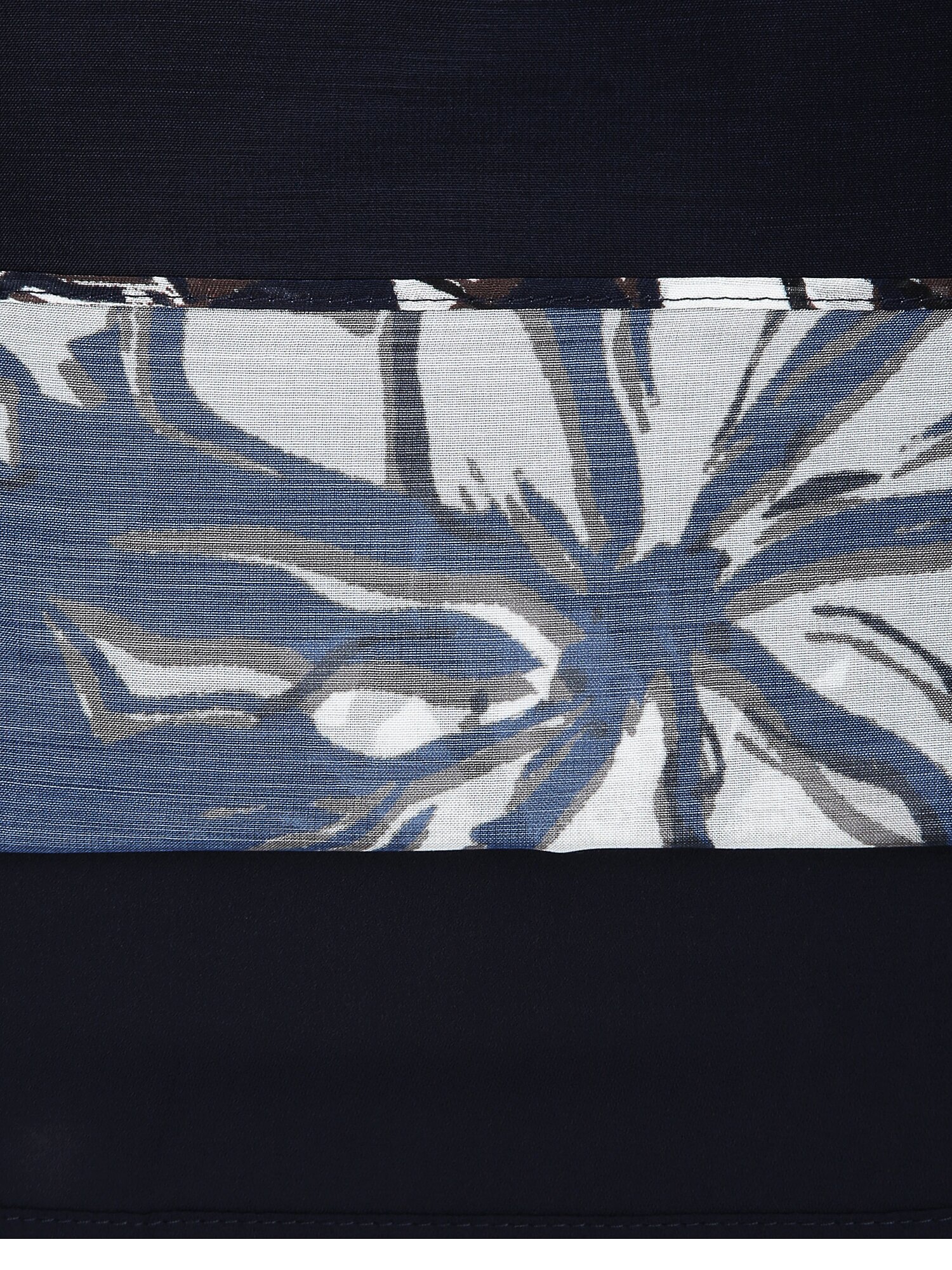 플로럴 히든 플레어 셔츠 원피스 (PRINT NAVY)