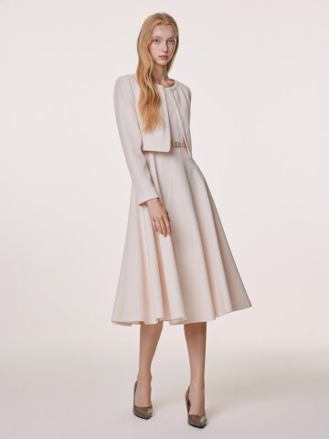 스퀘어 플레어 원피스 +재킷 세트 