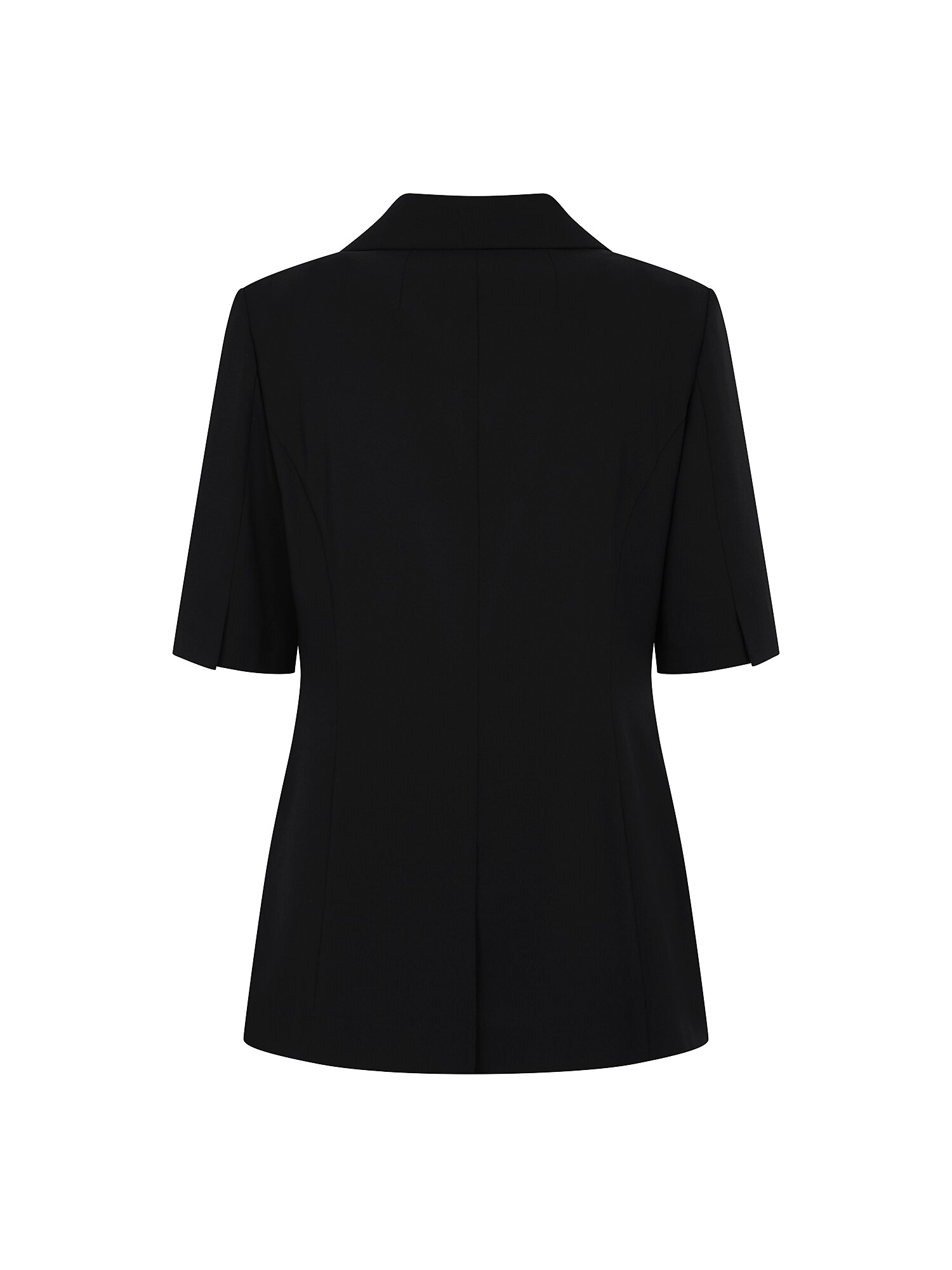 미니멀 하프 슬리브 투버튼 재킷 (BLACK)