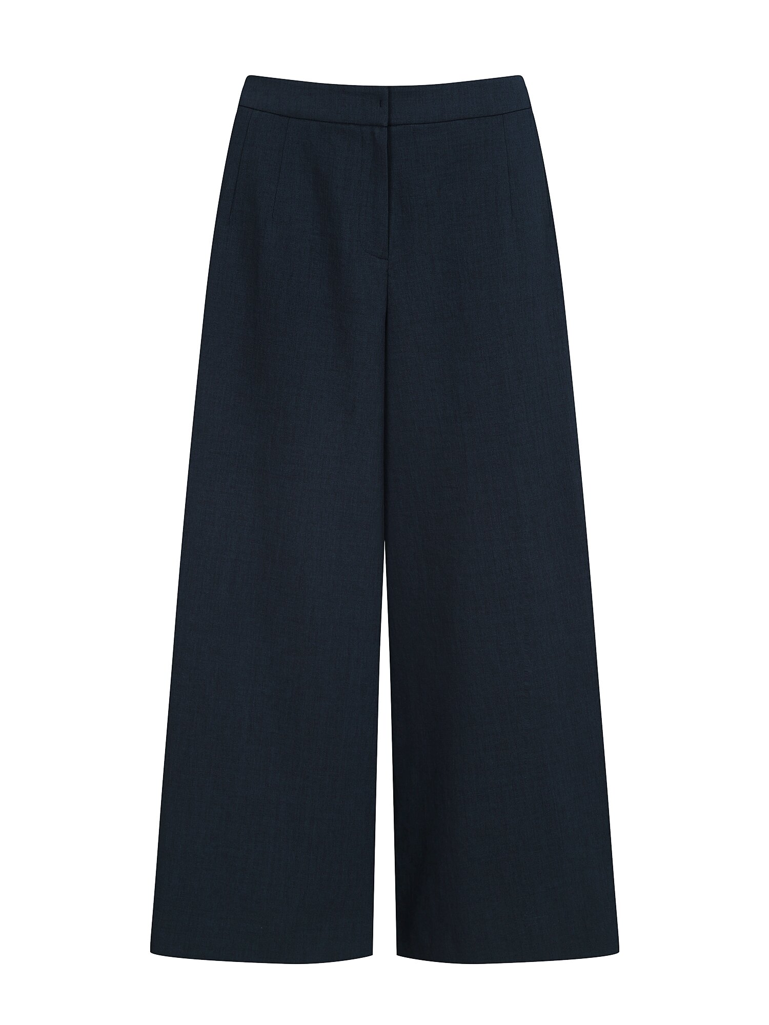 모던 백 밴딩 퀼로트 크롭 팬츠 (NAVY)