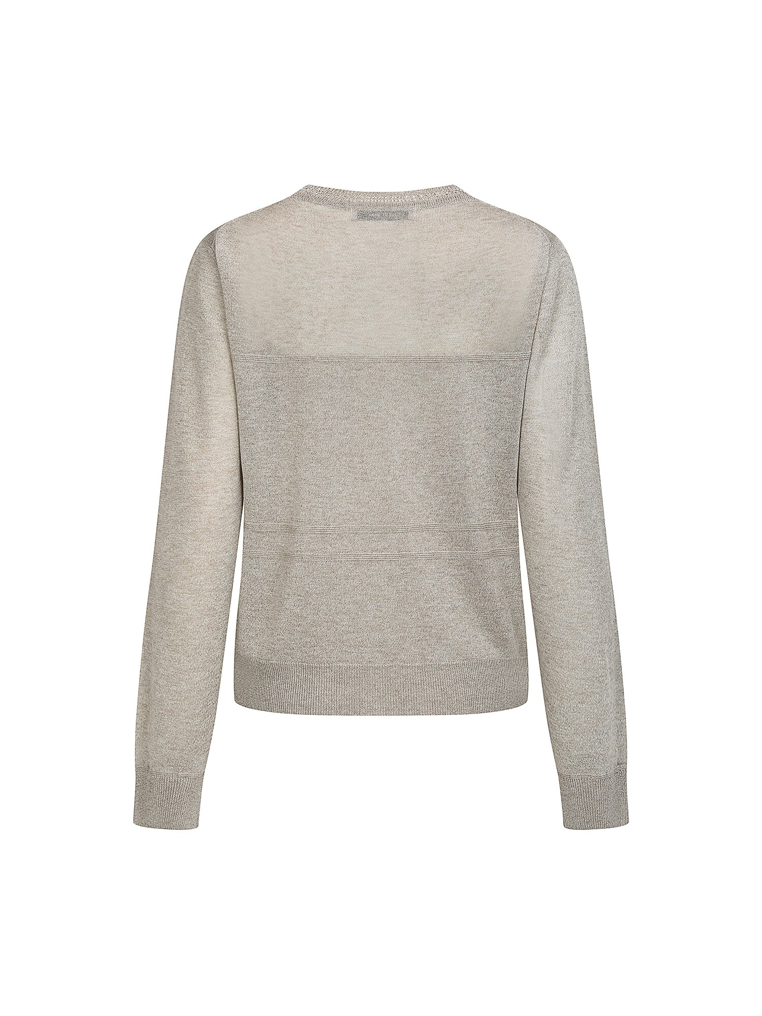 라인 포인트 라운드넥 풀오버 니트 (KHAKI BEIGE)