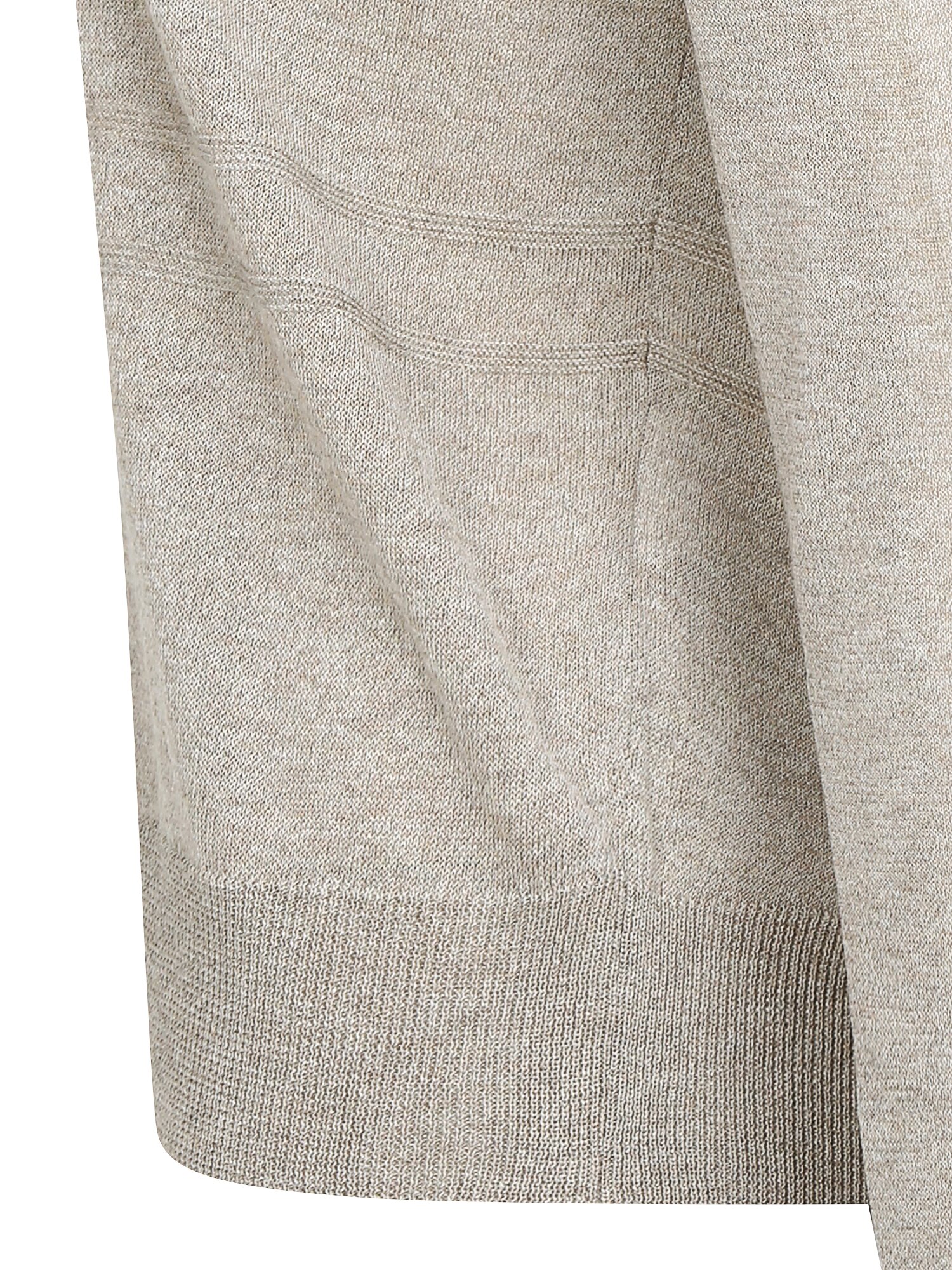 라인 포인트 라운드넥 풀오버 니트 (KHAKI BEIGE)