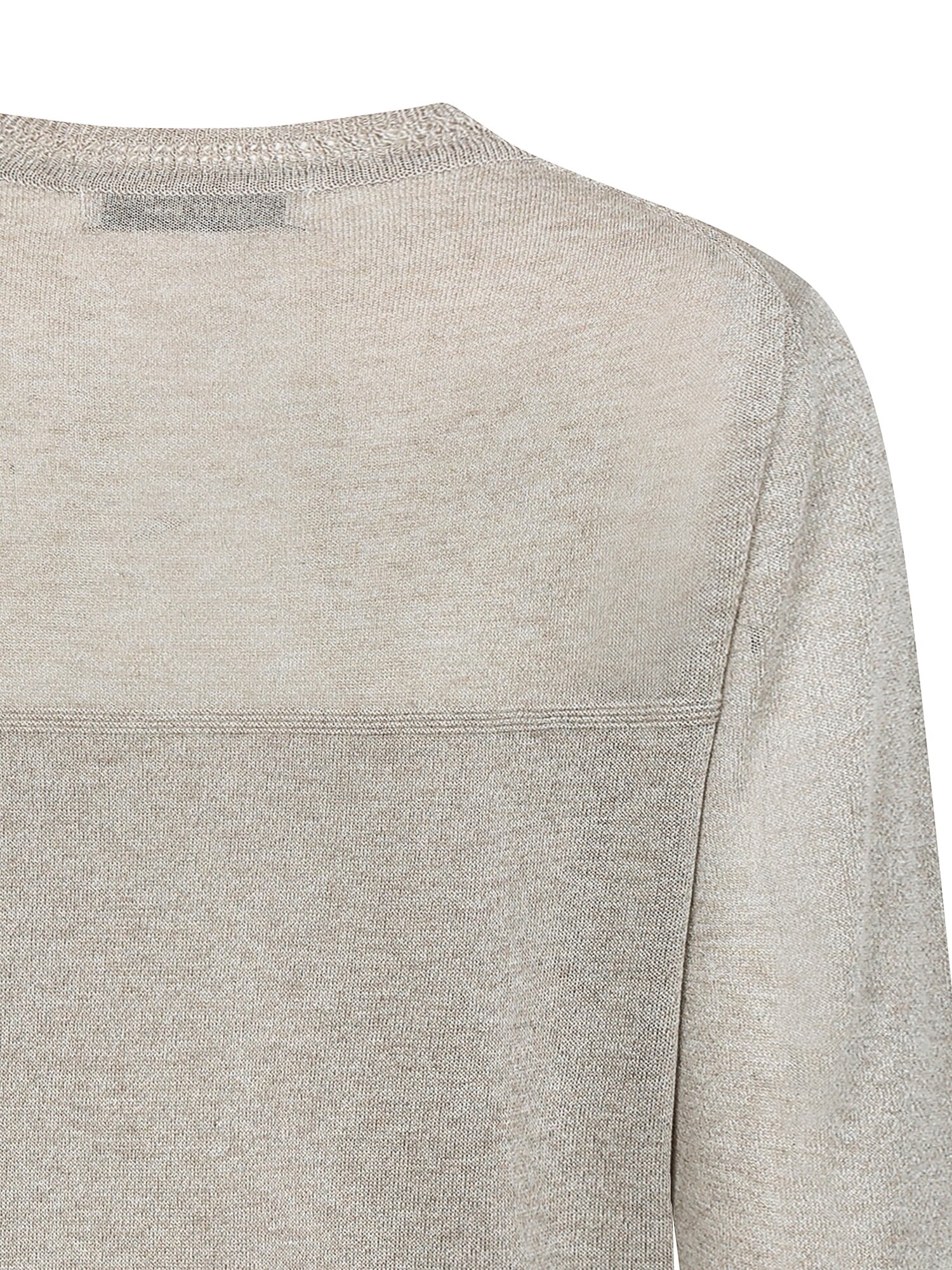 라인 포인트 라운드넥 풀오버 니트 (KHAKI BEIGE)