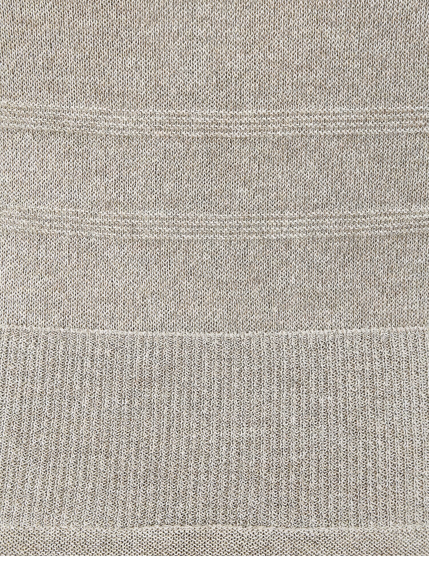 라인 포인트 라운드넥 풀오버 니트 (KHAKI BEIGE)