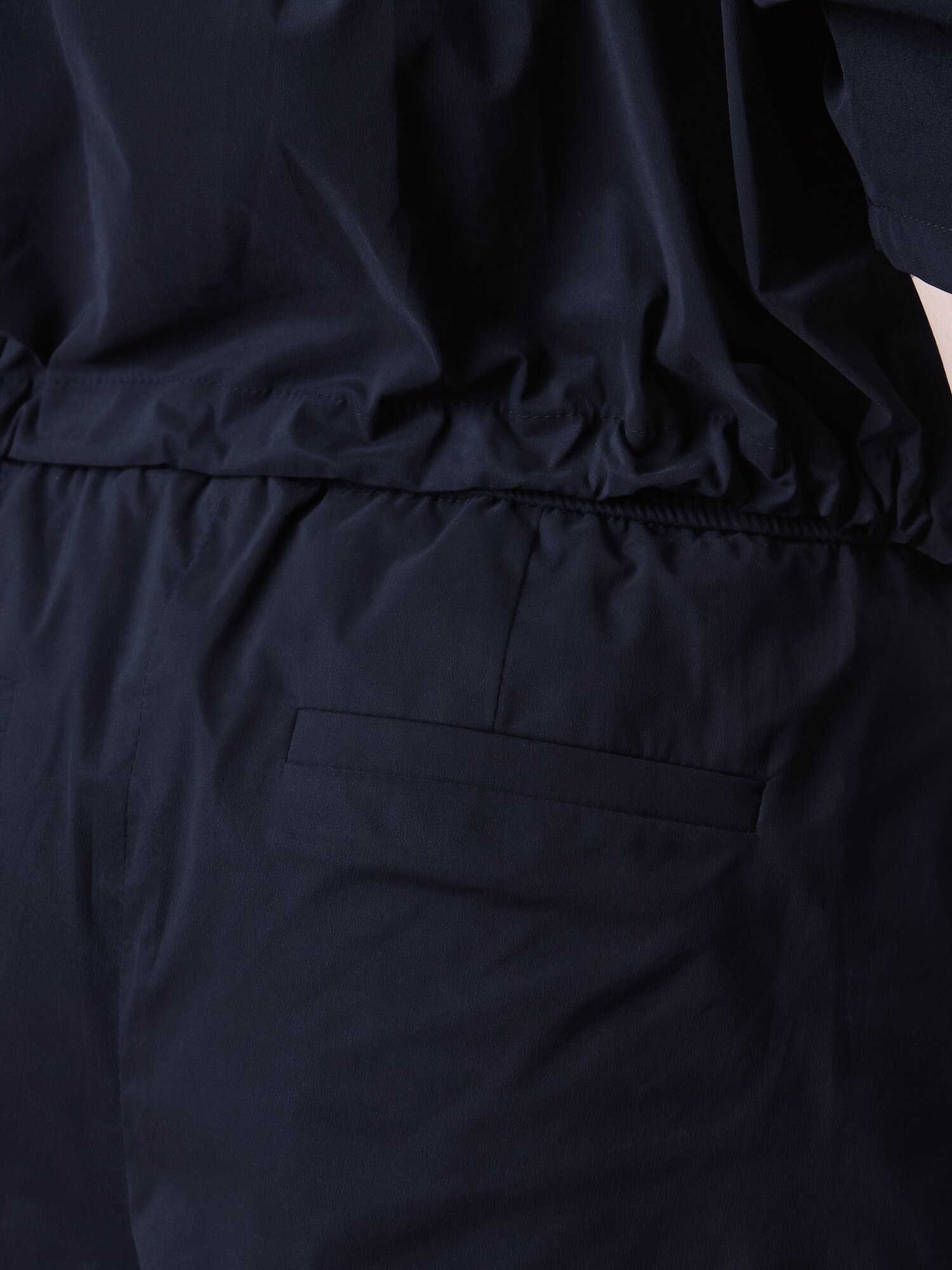 스판 백 밴딩 퀼로트 크롭 팬츠 (DARK NAVY)