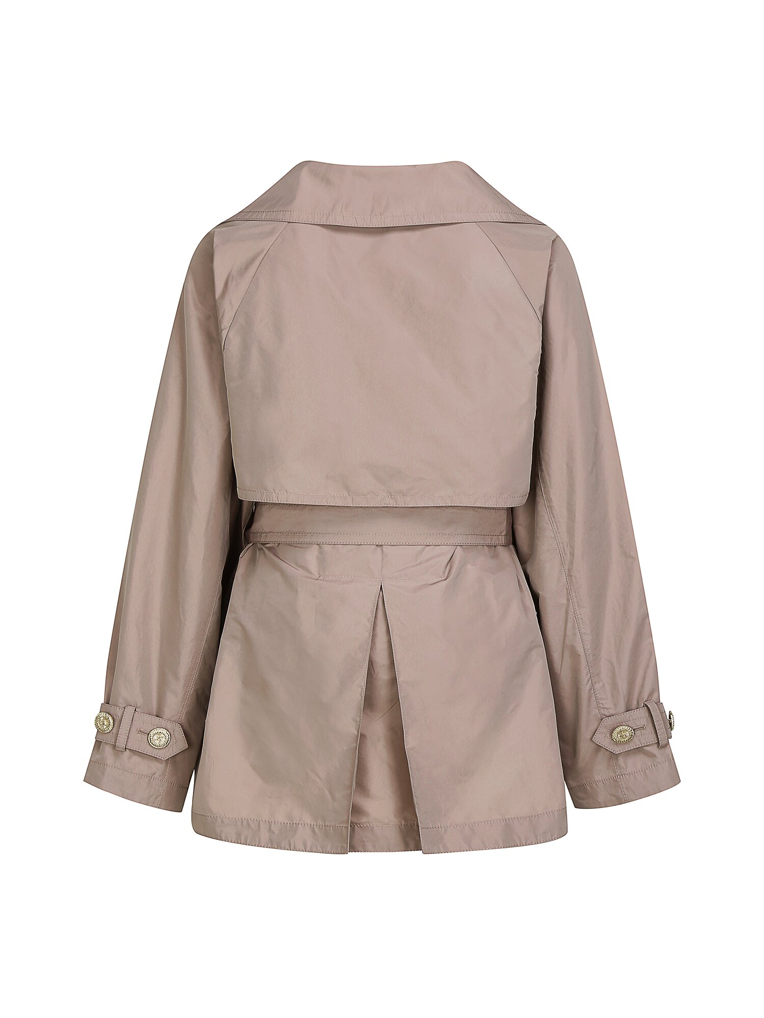 와이드 칼라 하프 트렌치 코트 (DARK BEIGE)