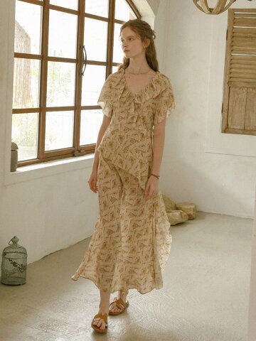 PM_Paisley ruffle maxi dress_BEIGE