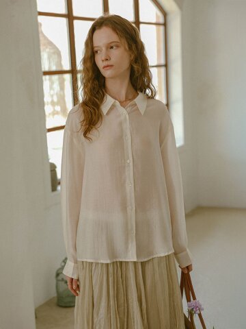 PM_Lace inner layered shirt_IVORY