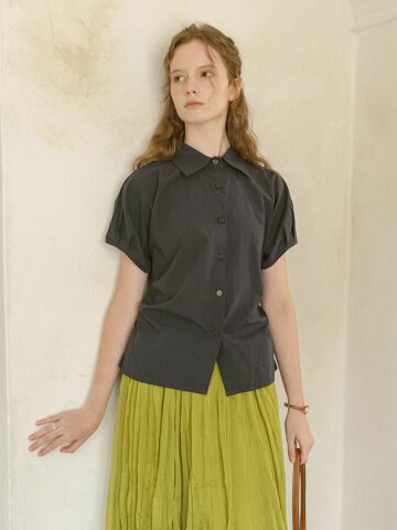 PM_Waist cinched shirt_2color