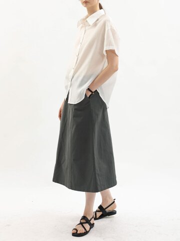 WD_High waist a line skirt_GRAY