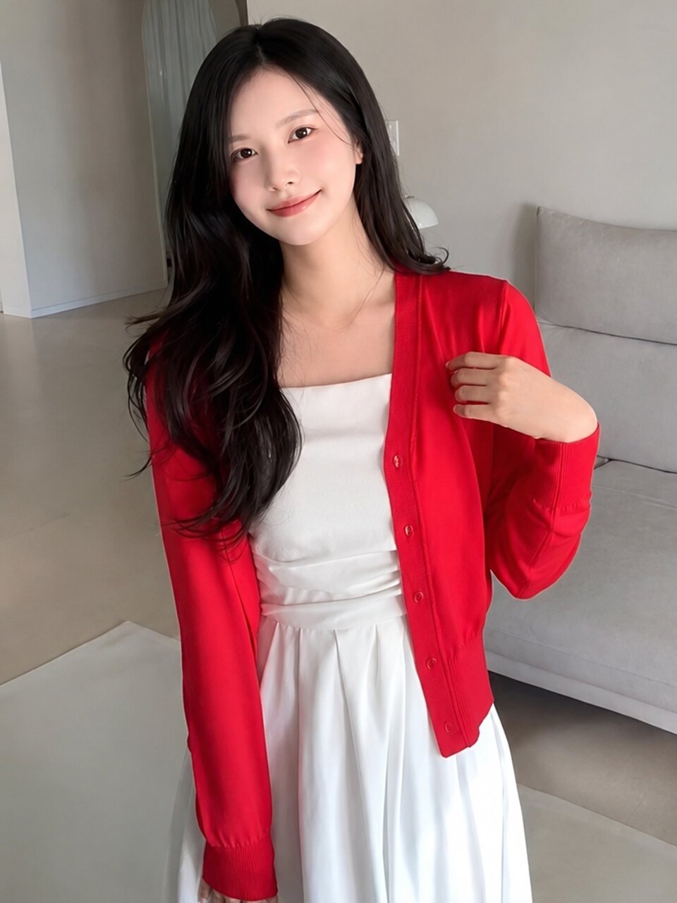 [1+1][7컬러] 썸머 제로 로고 펜던트 가디건